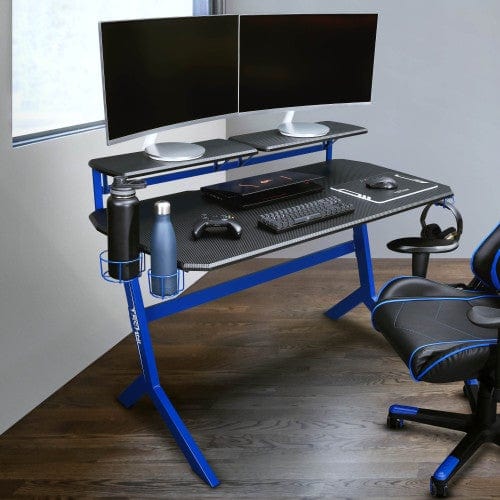 Techni Sport Blue Stryker Gaming Desk