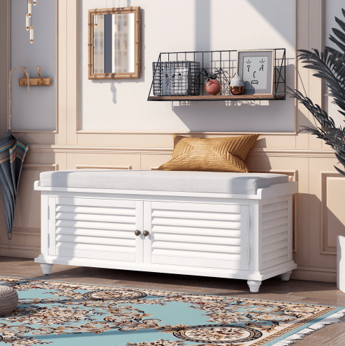 Storage Bench with Removable Cushion