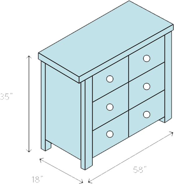 Sotelo 6 Drawer Double Dresser