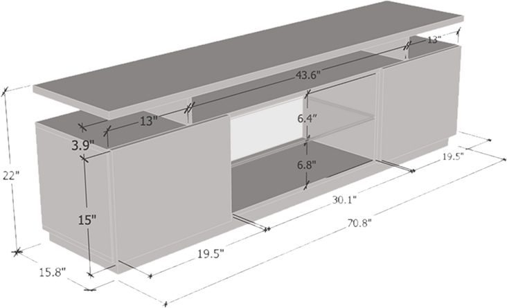 Imkamp TV Stand for TVs up to 78"