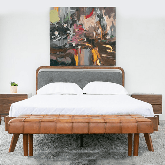 Thiel Tufted Solid Wood and Upholstered Platform Bed