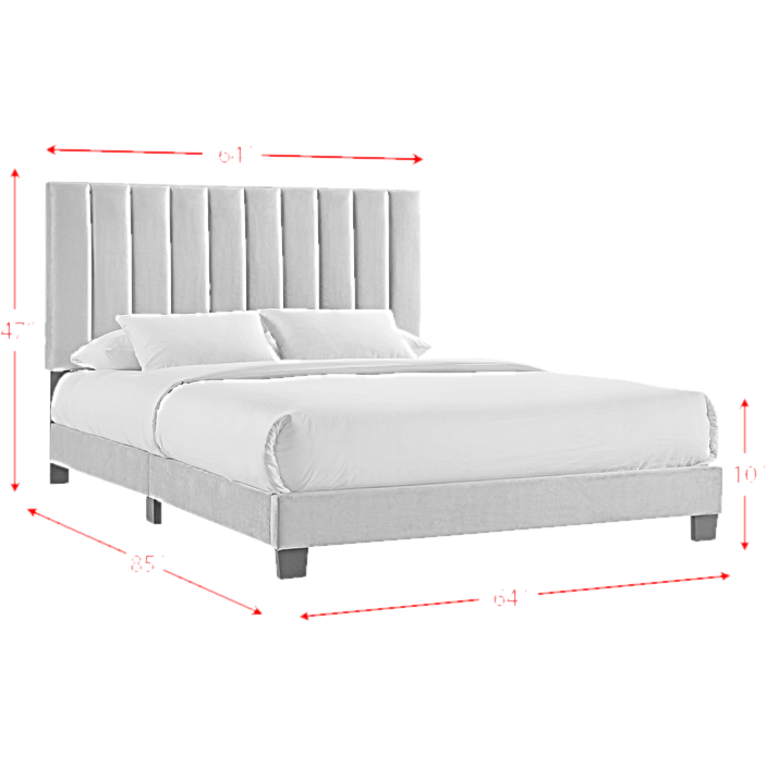 Miceli Queen Upholstered Platform 2 Piece Bedroom Set