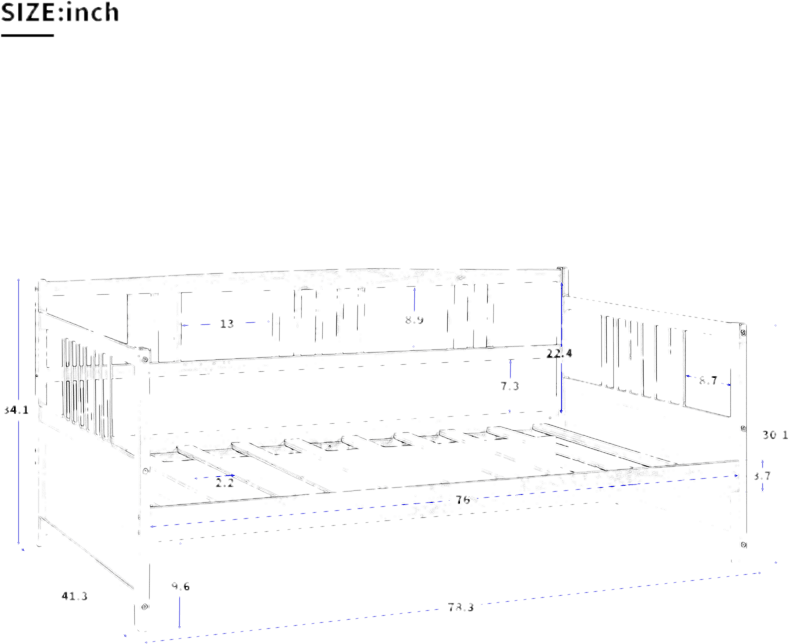 Khallia Solid Wood Daybed