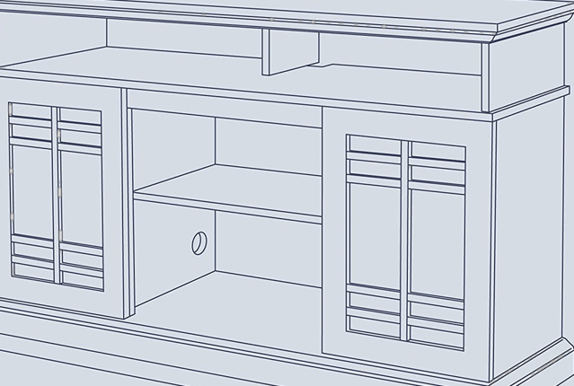 Modern Farmhouse Wood TV Stand & Media Entertainment Center Console - Up To 50" TV