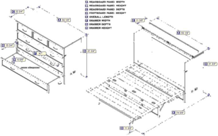 Kimsey Solid Wood Storage Murphy Bed with Mattress