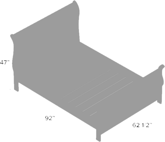 Fowey Queen Low Profile Sleigh Bed