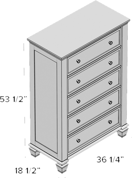 Magness 5 Drawer 36.25'' W Chest