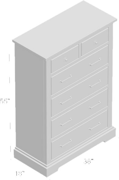 Casserly 6 Drawer 38'' W Solid Wood Chest