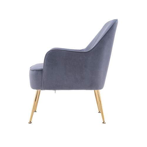 Modern Soft Velvet Ergonomic Accent Chair For Living/Bedroom