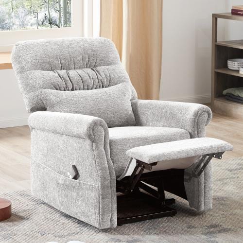 Oris Fur. Power Lift Chair Soft Fabric Upholstery Recliner Living Room Sofa Chair with Remote