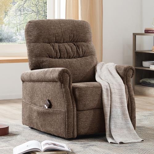 Oris Fur. Power Lift Chair Soft Fabric Upholstery Recliner Living Room Sofa Chair with Remote