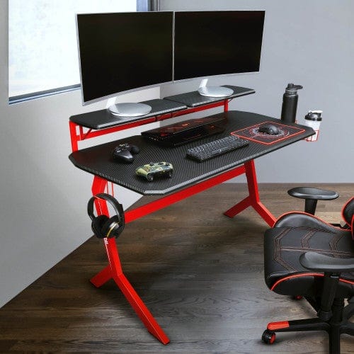 Techni Sport Blue Stryker Gaming Desk
