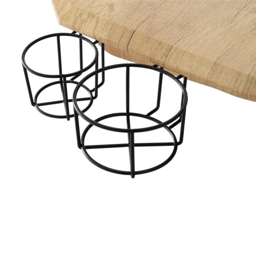 Techni Mobili Home Office Computer Writing Desk Workstation with Two Cupholders and a Headphone Hook- Pine