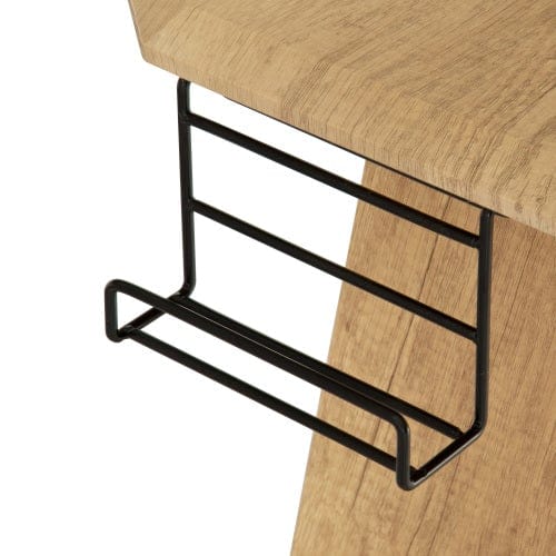 Techni Mobili Home Office Computer Writing Desk Workstation with Two Cupholders and a Headphone Hook- Pine