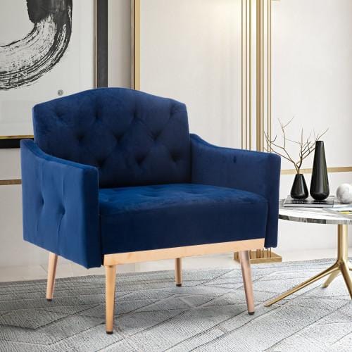 COOLMORE Accent Chair ,Leisure Single Sofa with Rose Golden Feet