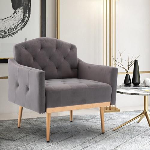 COOLMORE Accent Chair ,Leisure Single Sofa with Rose Golden Feet