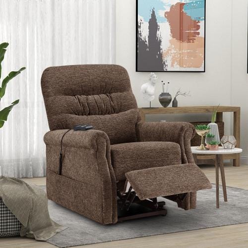 Oris Fur. Power Lift Chair Soft Fabric Upholstery Recliner Living Room Sofa Chair with Remote
