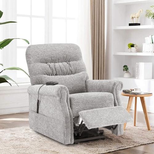 Oris Fur. Power Lift Chair Soft Fabric Upholstery Recliner Living Room Sofa Chair with Remote