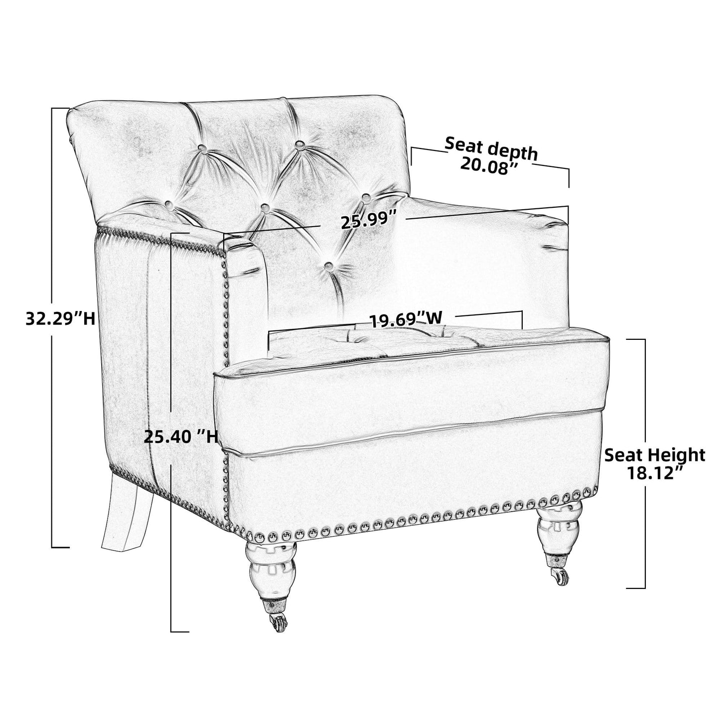 Hengming modern Style Accent Chair for Living Room,PU leather club chair