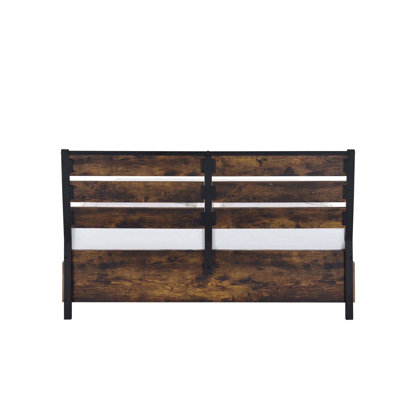 ACME Juvanth Queen Bed W/Storage in Rustic Oak & Black Finish 24260Q
