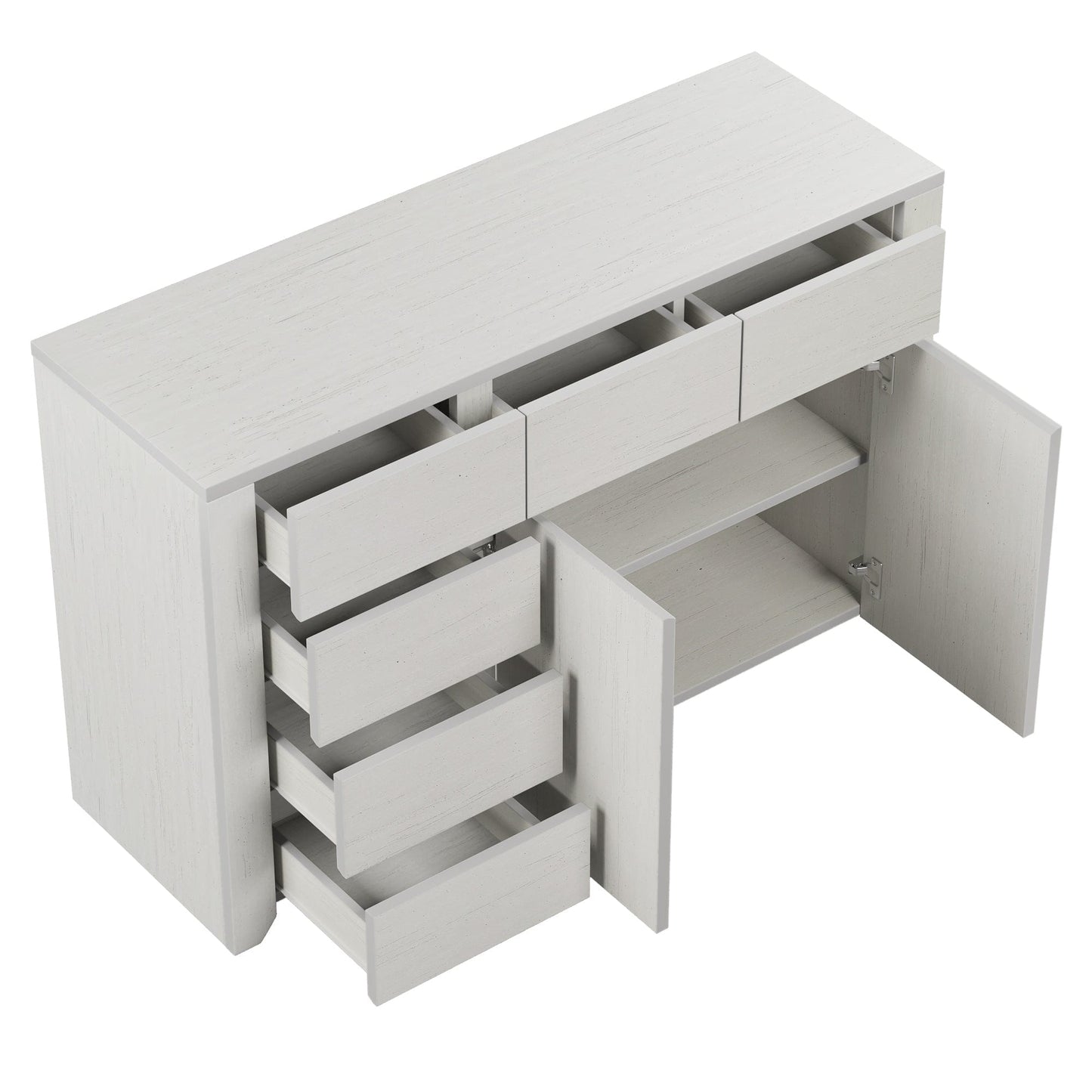 3 Pieces Cream Simple Style Manufacture Wood Bedroom Sets with Twin bed, Nightstand and Dresser