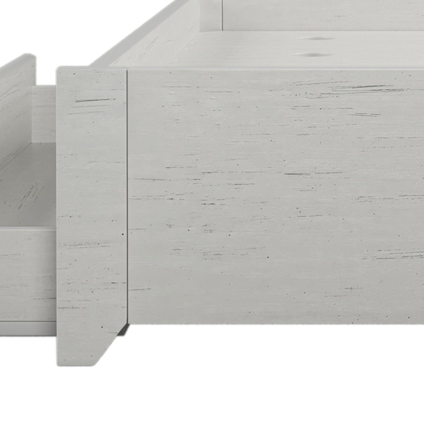 3 Pieces Cream Simple Style Manufacture Wood Bedroom Sets with Twin bed, Nightstand and Dresser