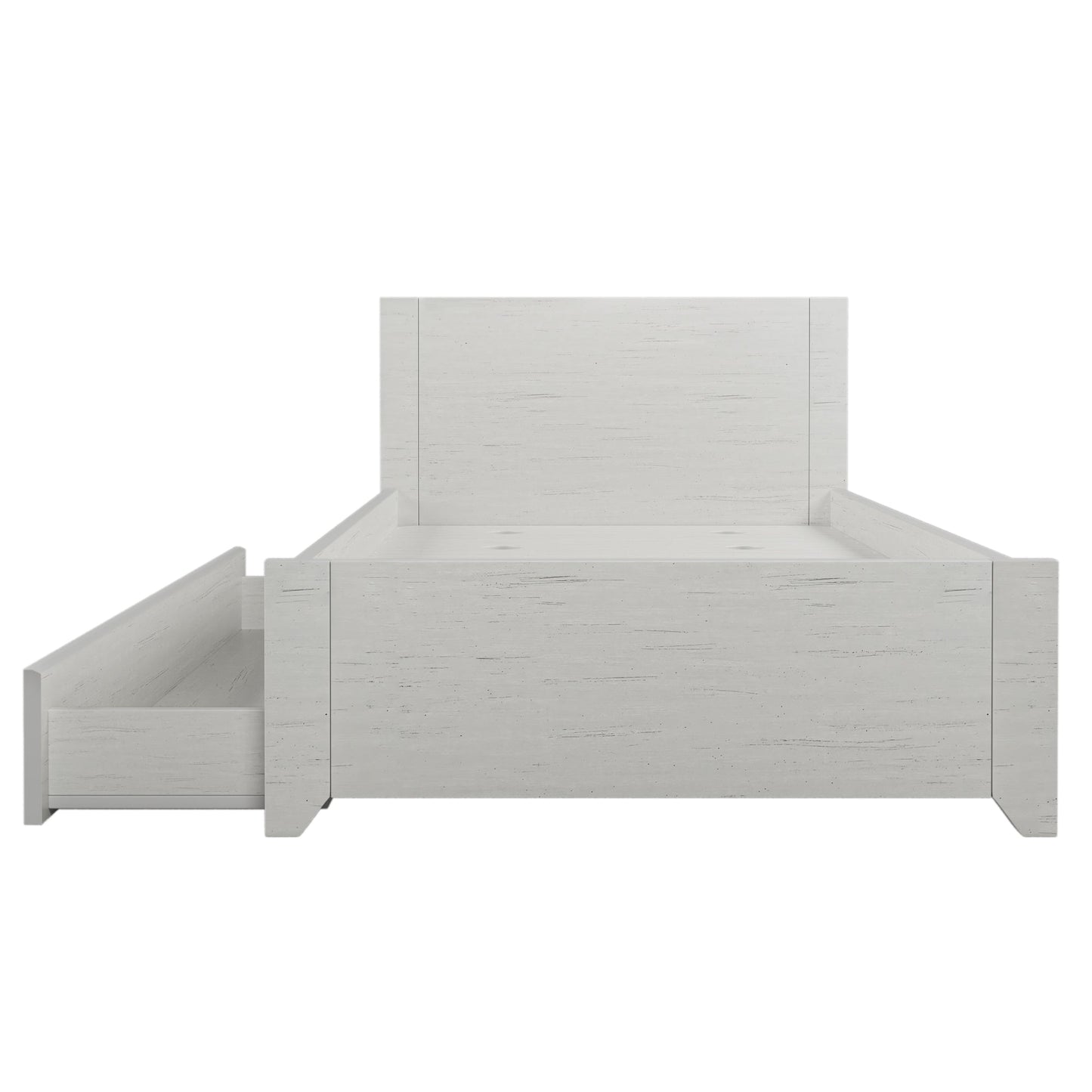 3 Pieces Cream Simple Style Manufacture Wood Bedroom Sets with Twin bed, Nightstand and Dresser