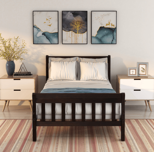 Wood Platform Bed Twin Bed