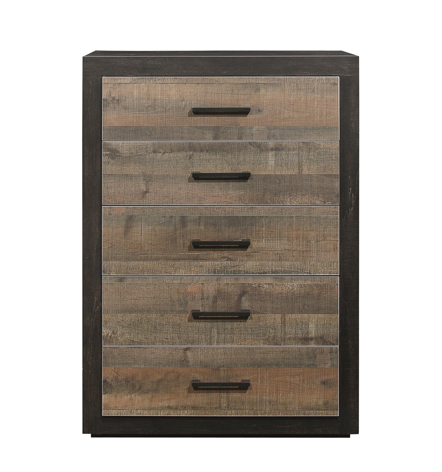 Contemporary Two-Tone Finish 1pc Chest of Drawers Faux-Wood Veneer Bedroom Furniture