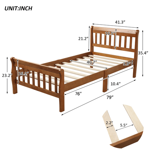 Wood Platform Bed Twin Bed