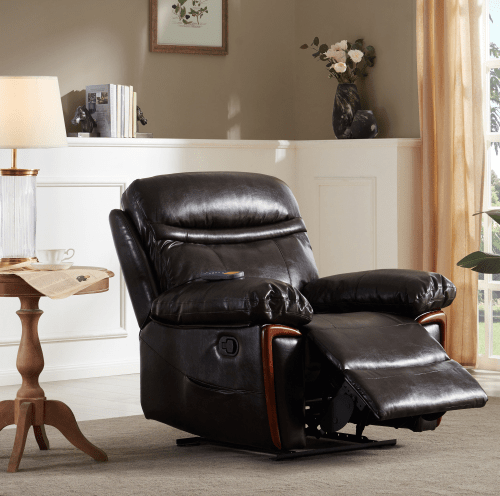 Massage Recliner PU Leather Sofa Chair with Heating and Massage Vibrating Function