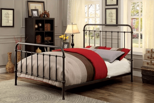 Metal Platform Bed with Headboard & Footboard