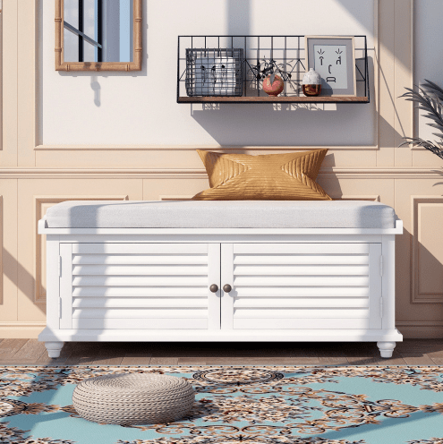 Storage Bench with Removable Cushion