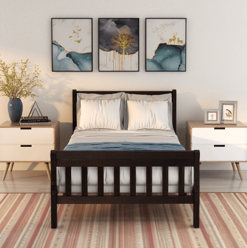Wood Platform Bed Twin Bed