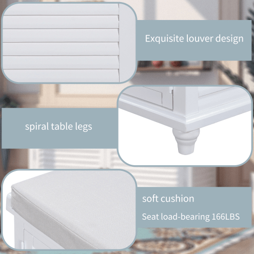 Storage Bench with Removable Cushion