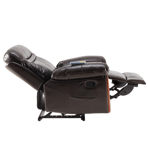 Massage Recliner PU Leather Sofa Chair with Heating and Massage Vibrating Function
