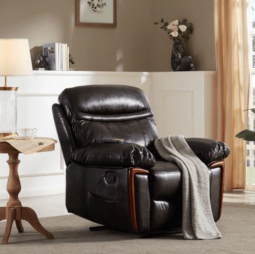 Massage Recliner PU Leather Sofa Chair with Heating and Massage Vibrating Function