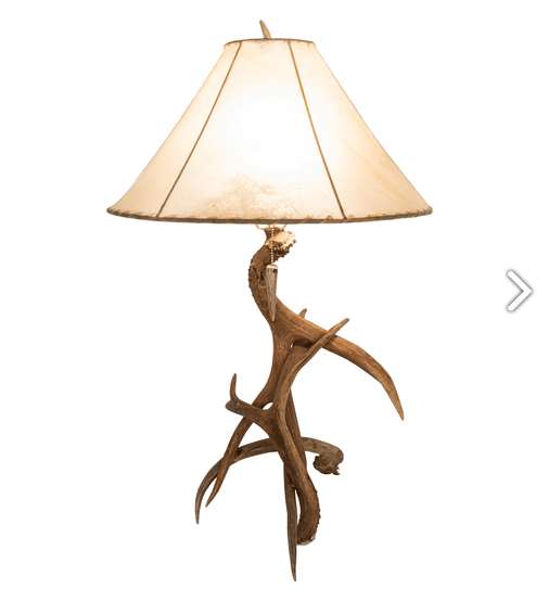34" High Antlers Elk & Mule Deer Table Lamp