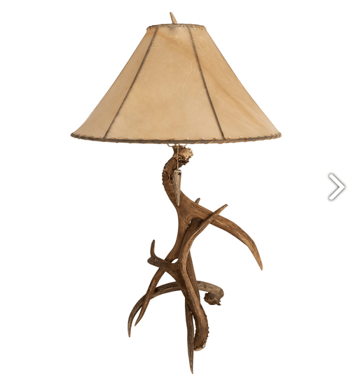 34" High Antlers Elk & Mule Deer Table Lamp