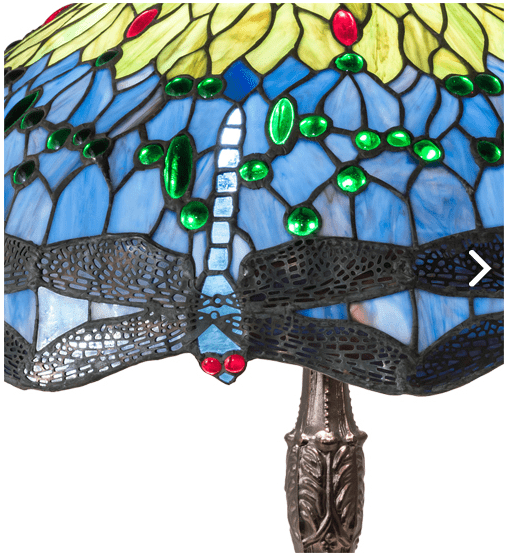 26" High Tiffany Hanginghead Dragonfly Table Lamp