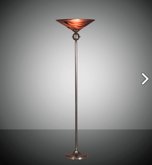 69"W Deco Ball Chambord Swirl Torchiere