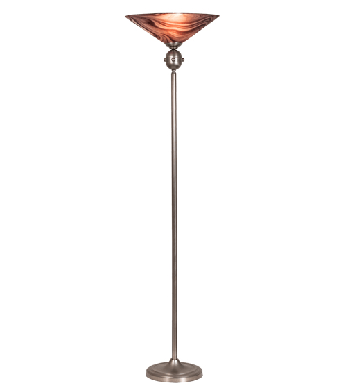 69"W Deco Ball Chambord Swirl Torchiere