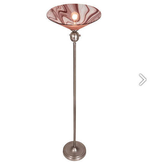 69"W Deco Ball Chambord Swirl Torchiere