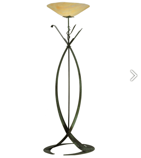 67"H Nehoc Fused Glass Torchiere