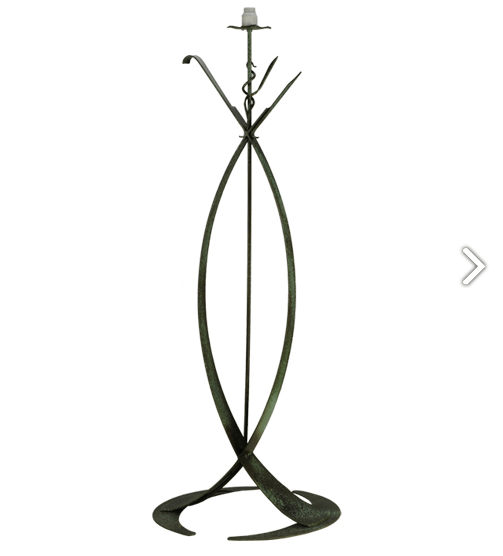 67"H Nehoc Fused Glass Torchiere