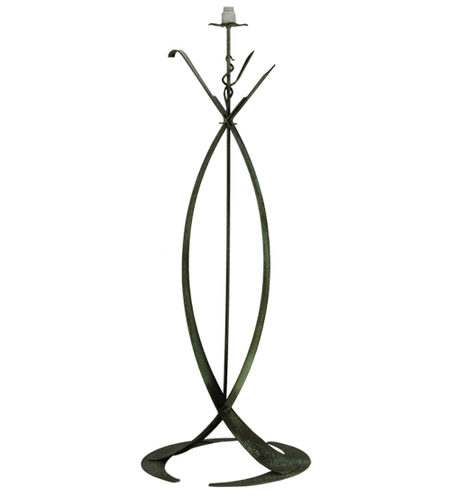 67"H Nehoc Fused Glass Torchiere