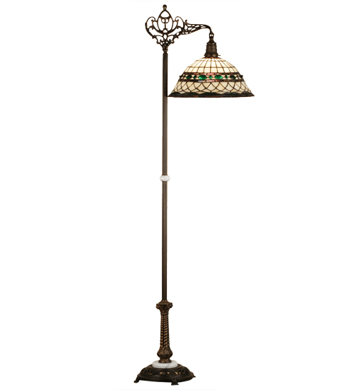 70"H TIFFANY Roman Bridge Arm Floor Lamp