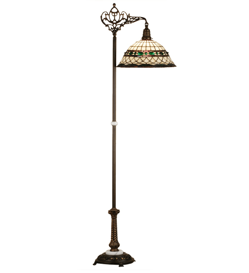 70"H TIFFANY Roman Bridge Arm Floor Lamp