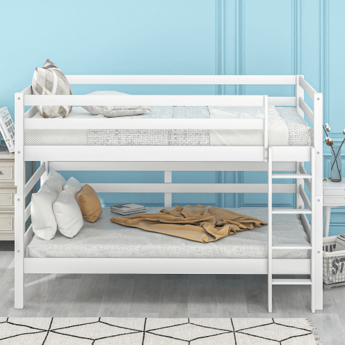 Twin-Over-Twin Bunk Bed, Loft Bed With Ladder