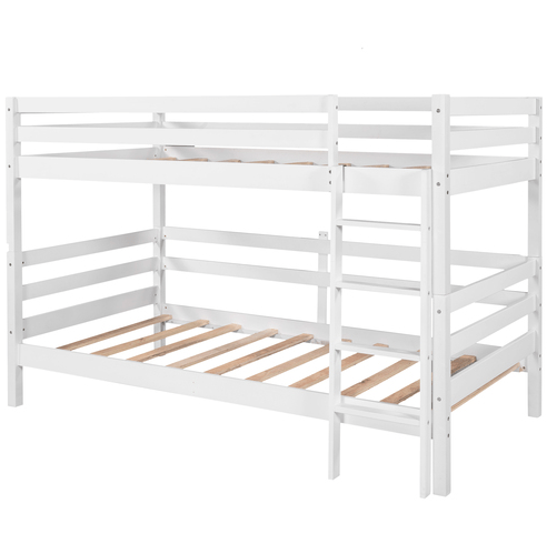 Twin-Over-Twin Bunk Bed, Loft Bed With Ladder